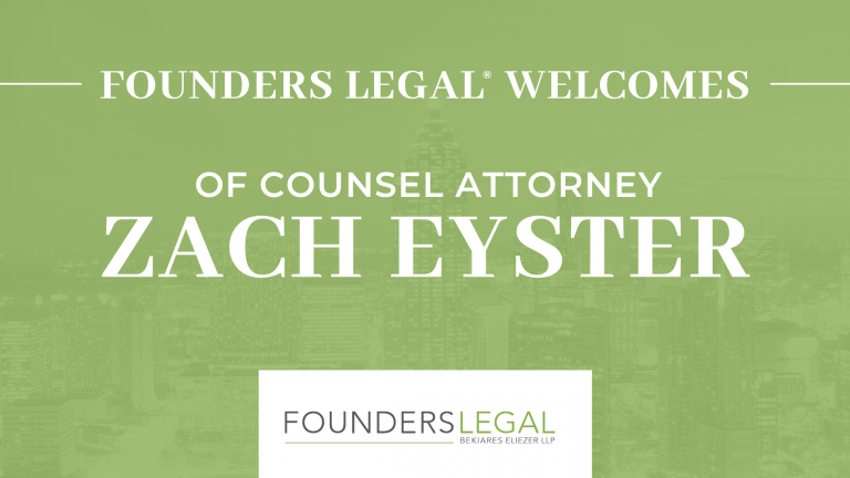 Trademark & Intellectual Property Attorney, Zach Eyster joins Founders Legal®